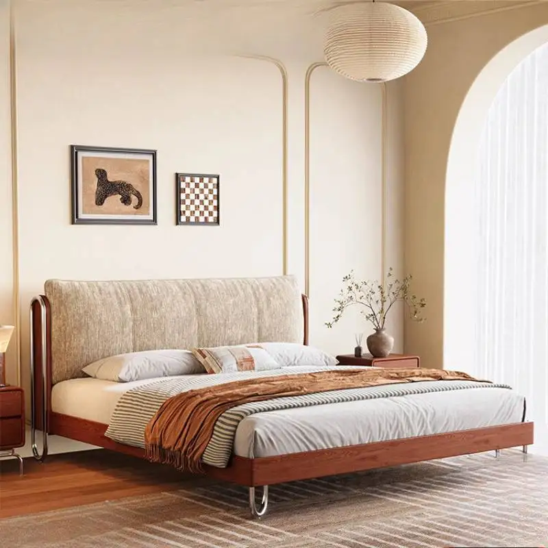 Modern Duver Double Bed Luxury Australia Normal Wooden Adults Double Bed Size Style Floating Cama Matrimonial Furniture For Home