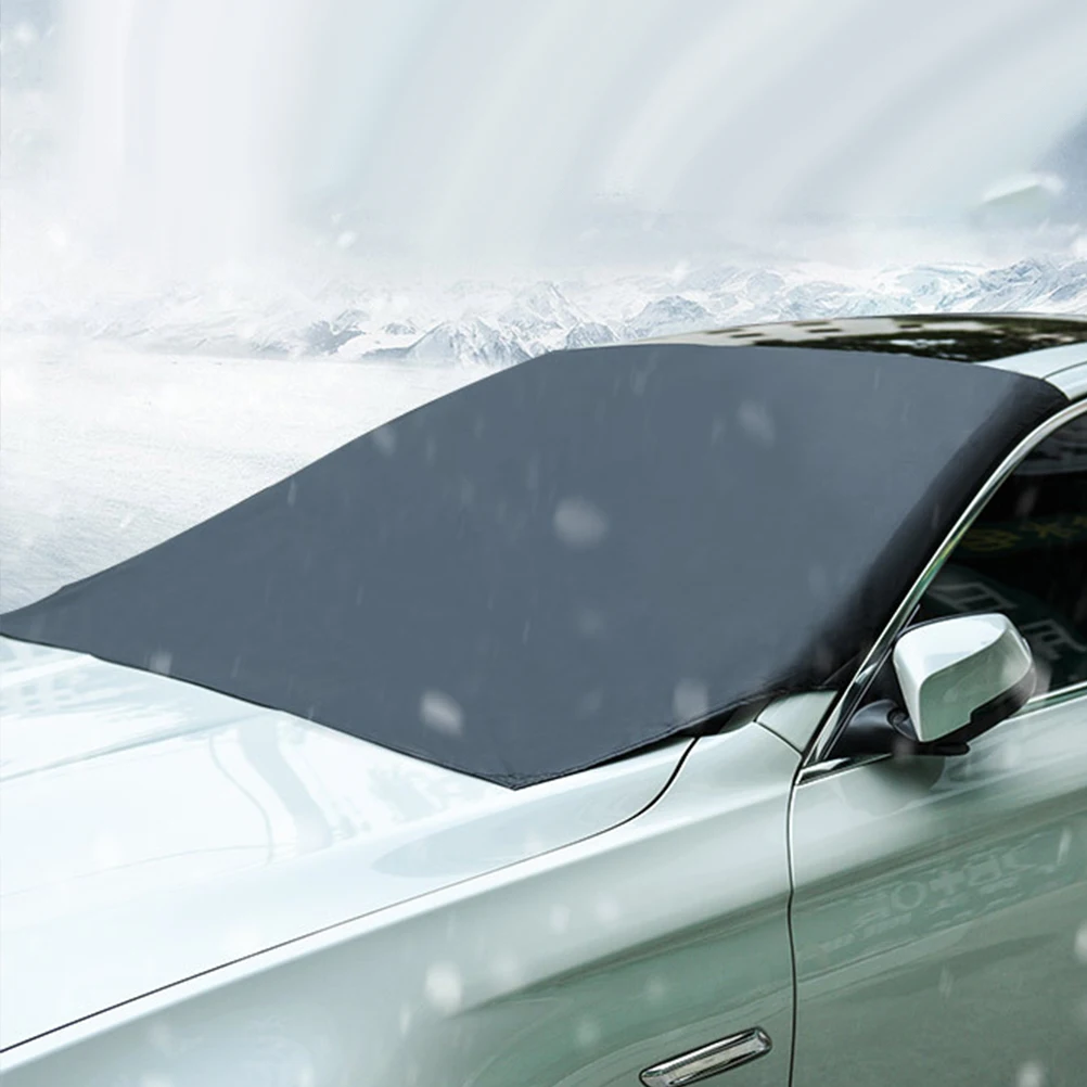 

Car Windshield Sun Shade Protector Snow Frost Proof Durable Lightweight Portable Car Windshield Cover Anti UV rays Black