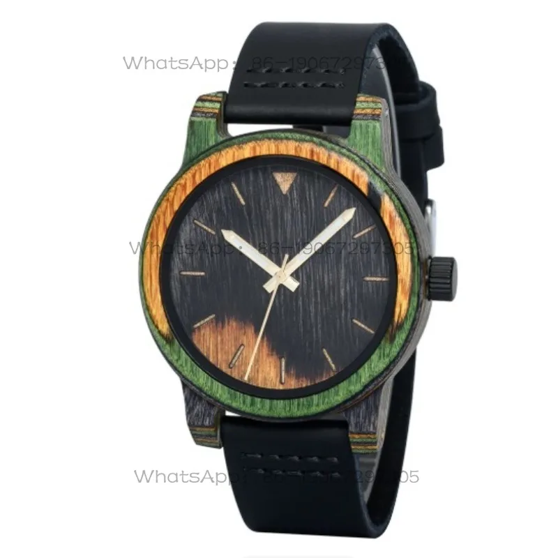 Multi-layer men's colored wood watch personalized wooden trend retro wooden element men's watch