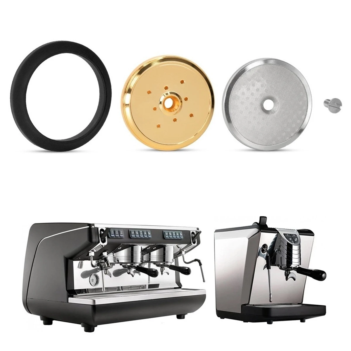 

4pcs/set Coffee Machine Shower Screen Holder Silicone Gasket Set 58MM For NUOVA-APPIA Coffee Machines Replacement Accessories