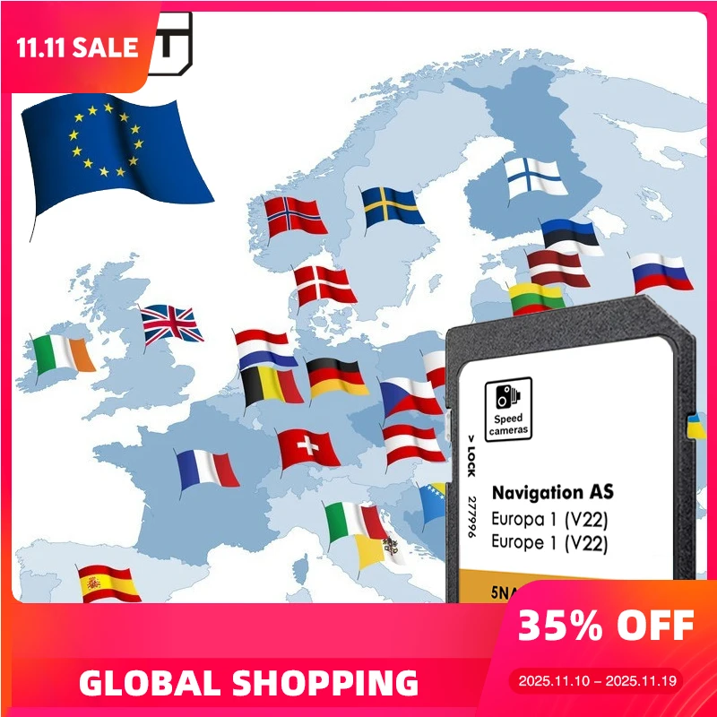 

Original for VW Navi Navigation Data V22 Europa AS Update SD Card for Discover Media 2025 with Free Anti Fog Flim