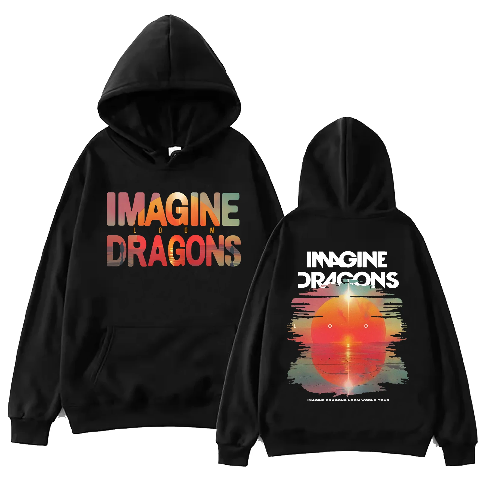 Imagine Dragons Loom World Tour Sudadera con capucha Harajuku Hip Hop Jersey Y2k Ropa para hombres Polerones