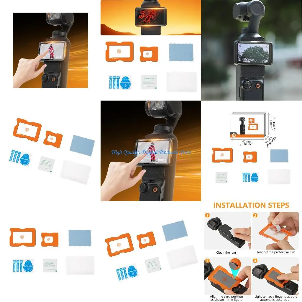 

U2JE AntiGlare Tempereds Glass Protective Film for Pocket 3 Camera Display