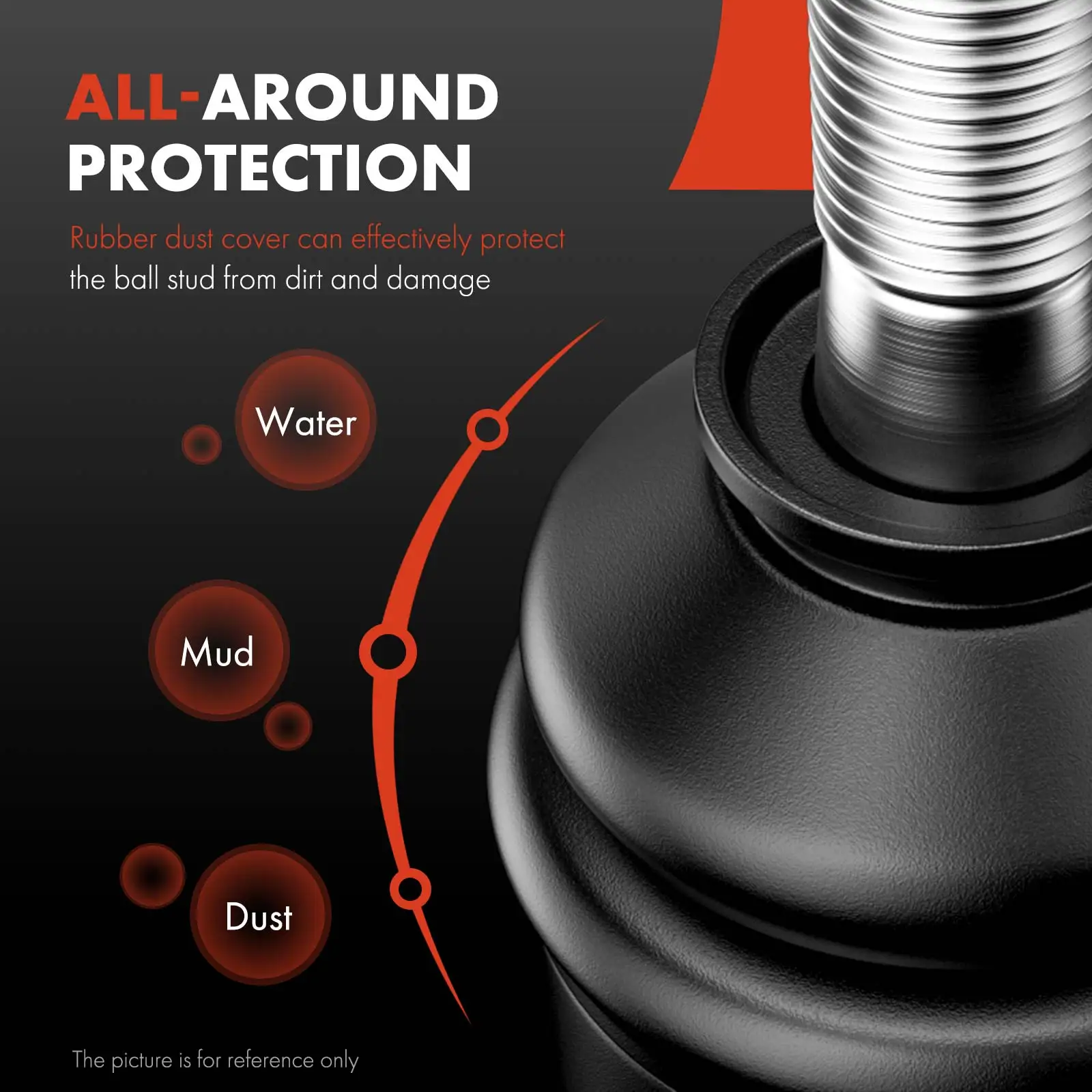 A-Premium 4x Front Upper & Lower Ball Joint for Chevrolet Camaro 1993-2002 Pontiac Firebird 1993-2002