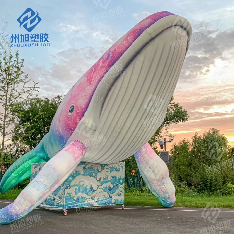 Customiz colorful light giant inflatable shark ocean fish for aquarium decoration advertising