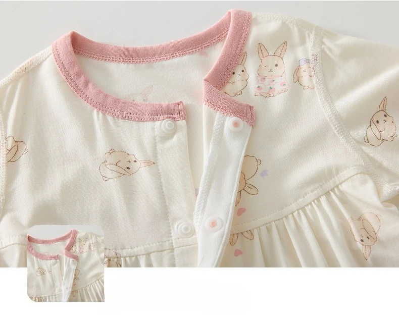 Somenie Baby Romper Thin Clothing for Summer Boys Girls Onesie Cute Print  Onesies  Infant Outerwear for 3-6-9-12M