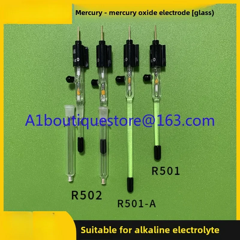 R0501 Mercury Oxide Electrode R0502 Double Salt Bridge Mercury Oxide Alkaline Solution Hg/HgO Reference Electrode