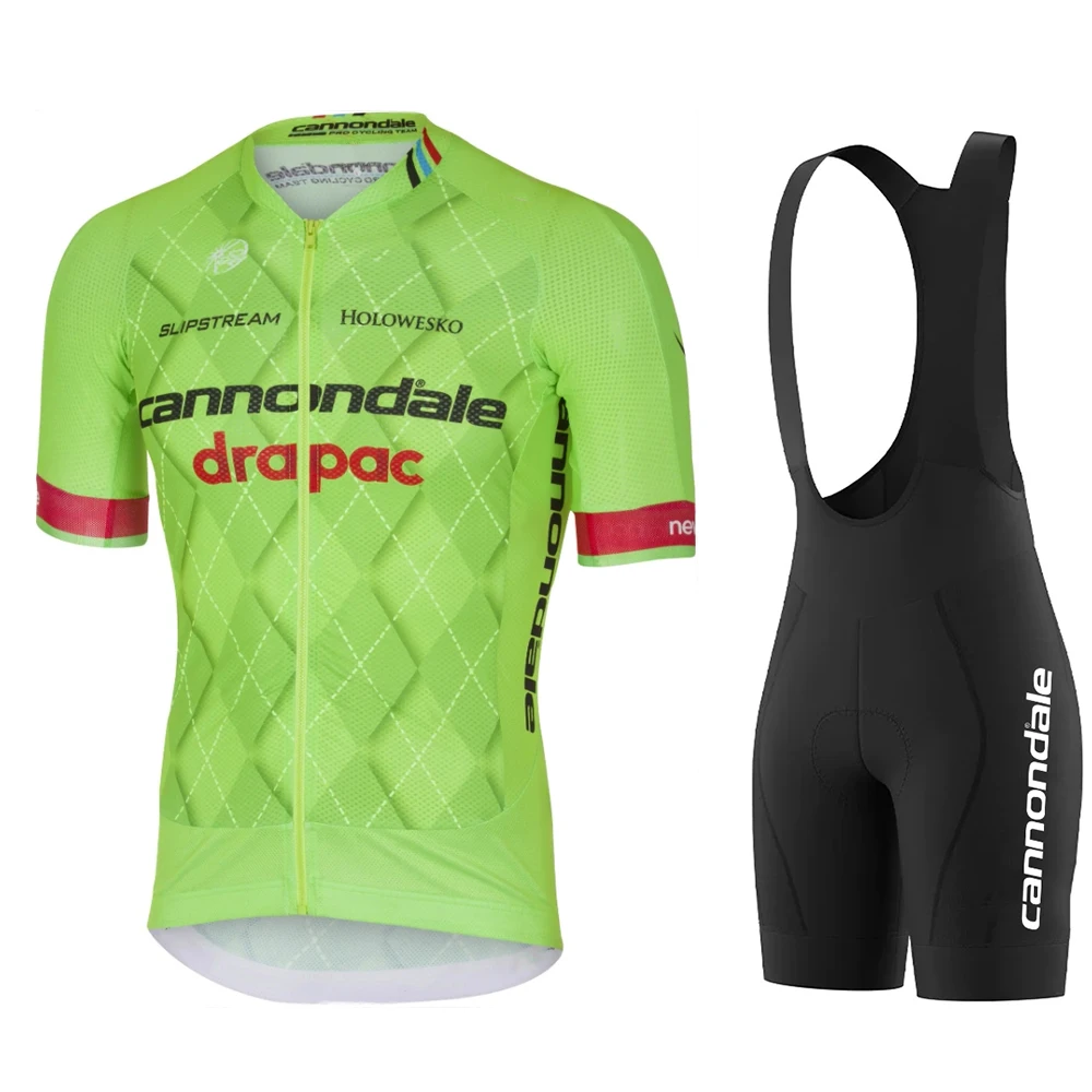 Cannondale-Camiseta de ciclismo para hombre, ropa con relleno largo, pantalones cortos con pechera para hombre, ropa de bicicleta, Maillot, equipo de ciclismo para hombre de montaña