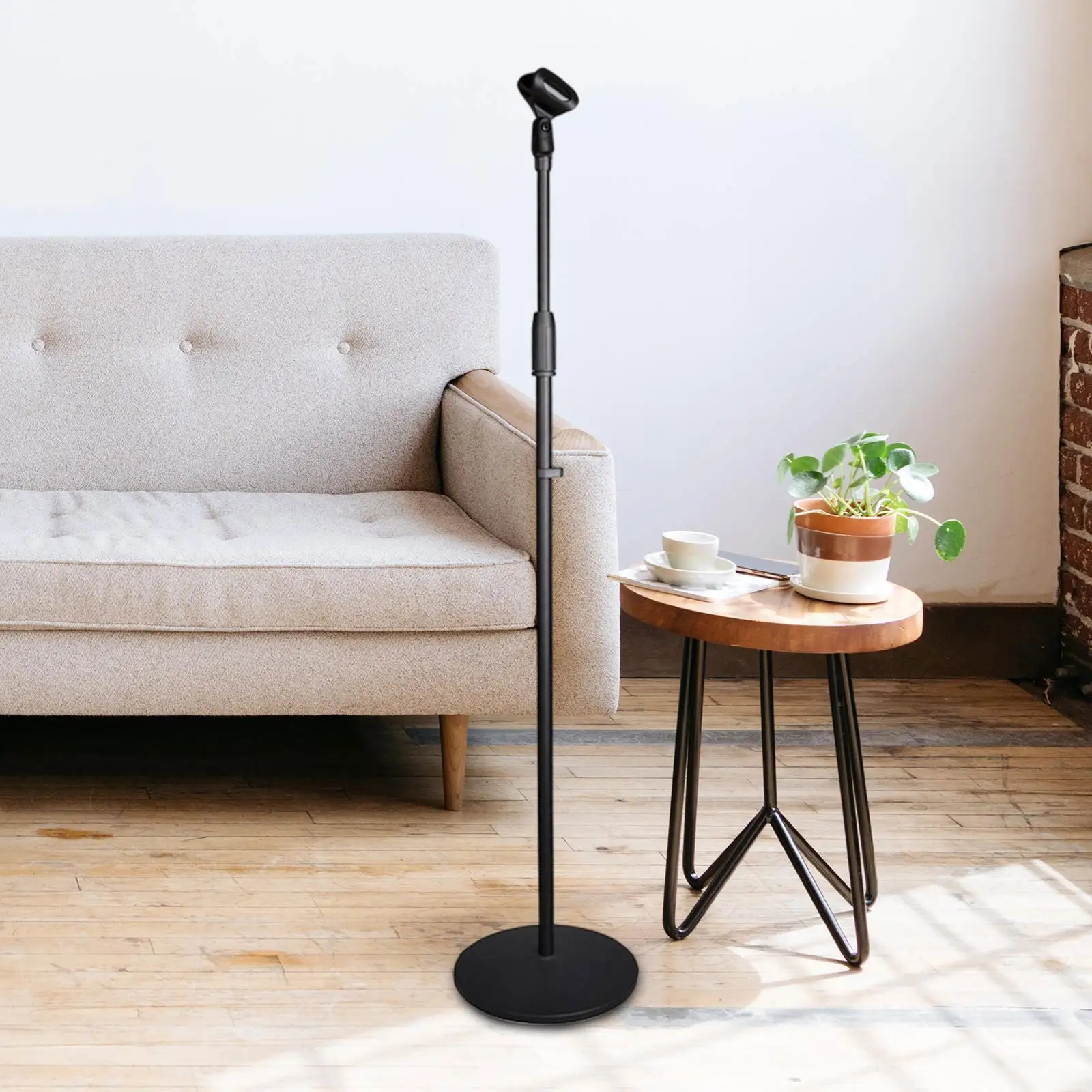 Microphone Stand Wear Resistant Easy to Install Multifunctional 70 to 140 cm Floor Mic Stand for Meetings Studio Live Singing