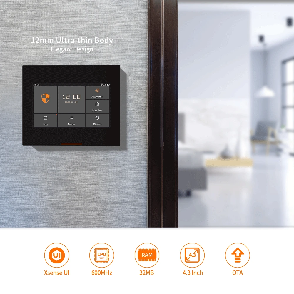 Sistema de alarma de seguridad para el hogar, Kit antirrobo inalámbrico con WiFi, 4G, HD, 433Mhz, Control por aplicación Tuya Smart Life, compatible con actualización OTA en línea