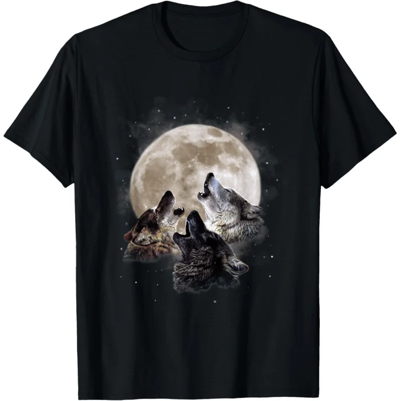 

Three Wolves Howling at the Moon - Wolf Lover T-Shirt