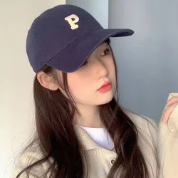 P Letter Embroidery Couple Baseball Cap Trend Street Hip Hop Gorras Trucker Hat Anti-Sun Outing Fishing Cap Casual Golf Cap