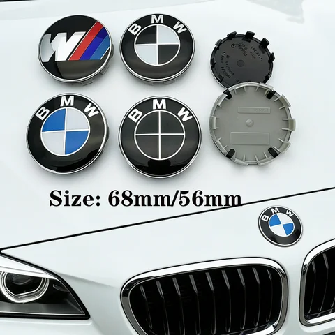 4pc-TT-68mm56MM Car Wheel Center Cap Logo Hub Badge Rims Cover For MIni Bmw E46 E90 E60 F10 F30 E39 E36 F20 G30 E92 G20 G30 X3