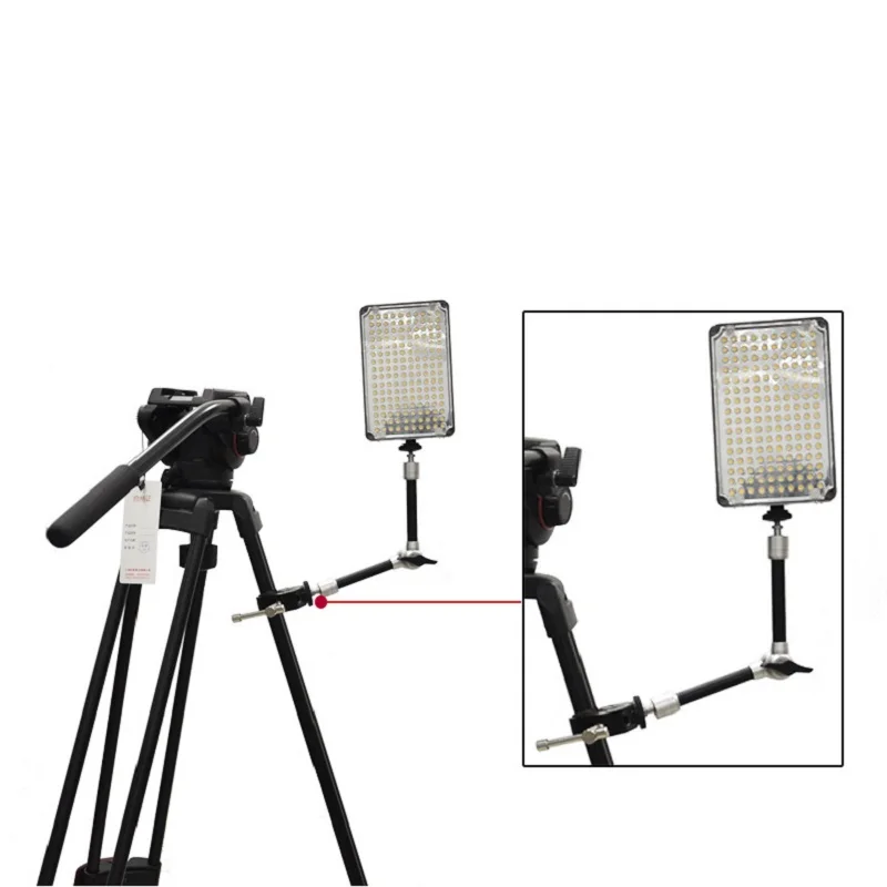 كبير الذراع كليب Ballhead المشبك مزدوج الكرة محول الحذاء محول تركيب ترايبود Monopod كليب لشاشة مصباح ليد 1/4 "3/8" كاميرا #6