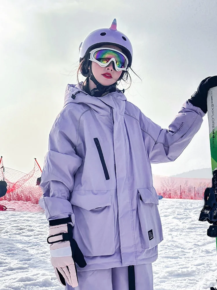 

Мужская зимняя куртка для сноуборда Sli с антибликовым покрытием и молнией, уличная, ветрозащитная, модная повседневная верхняя одежда для пар