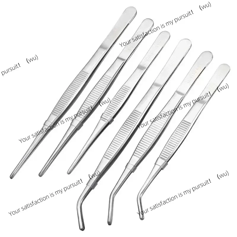 ZOCI-Stainless Multifuctional Steel Elbow Tweezers Aquarium Clip Long Tongs Medical Tweezers Forceps Pet Feeding Tools Non-slip