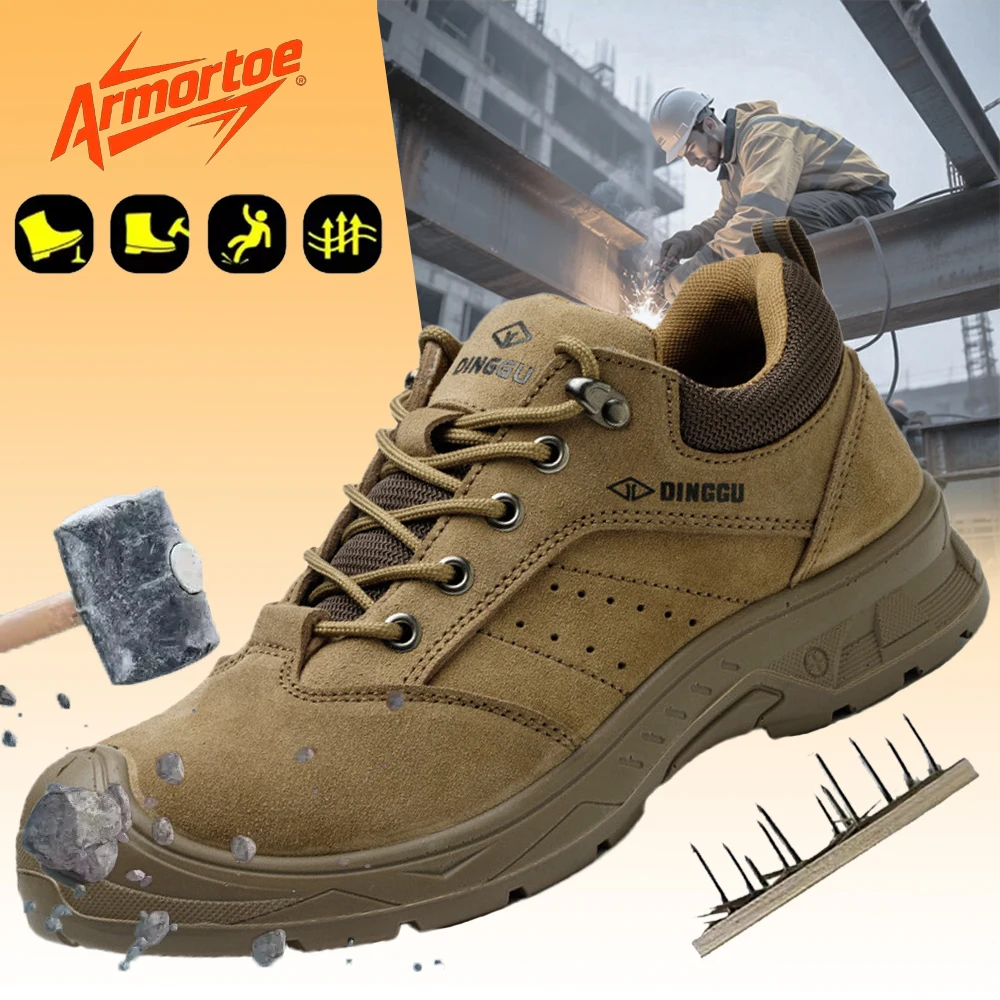 ArmorToe Welding Steel Toe Work Shoes Heat Resistant Puncture Proof Durable Industrial Safety Shoes #Armor3036