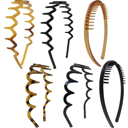 6x Plastic Toothed Hairband Sharks Tooth Hair Comb Zigzag Headband Women and Men