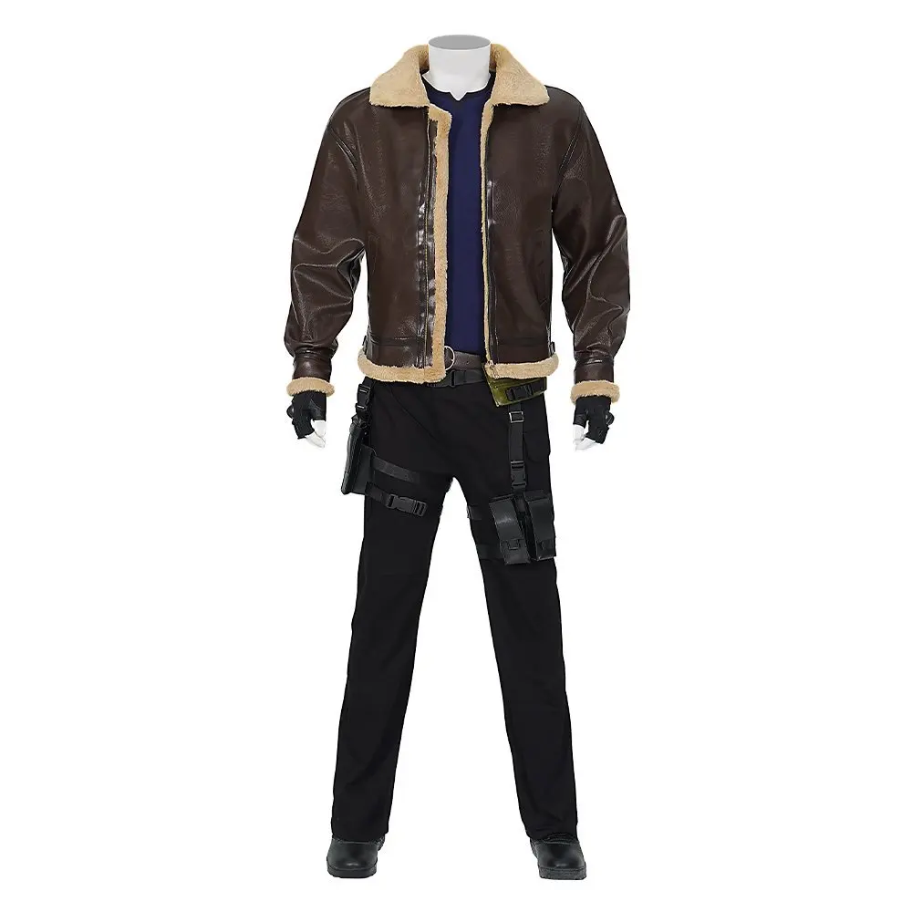 

Remake Version Leon Cosplay Costume Re Leon Scott Kennedy Costumes Christmas New Year Full Set and Individual Item Are Sold