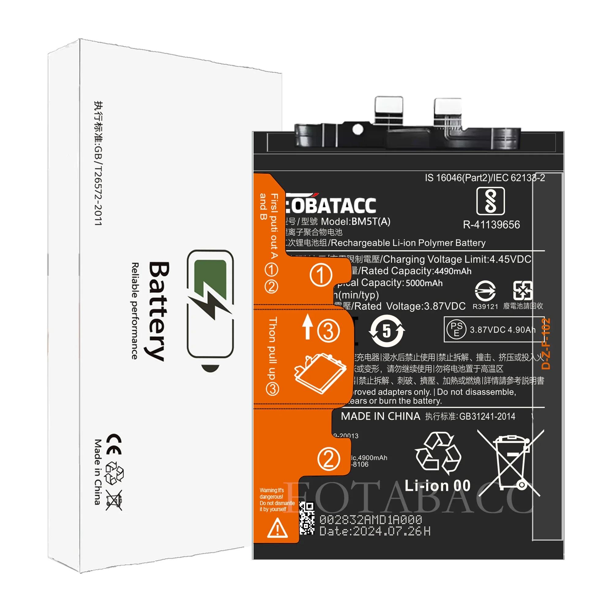 EOTABACC 100% New Original Battery BM5T(A) For XIAOMI 13T/Poco X6 Pro 5G Battery +Tools