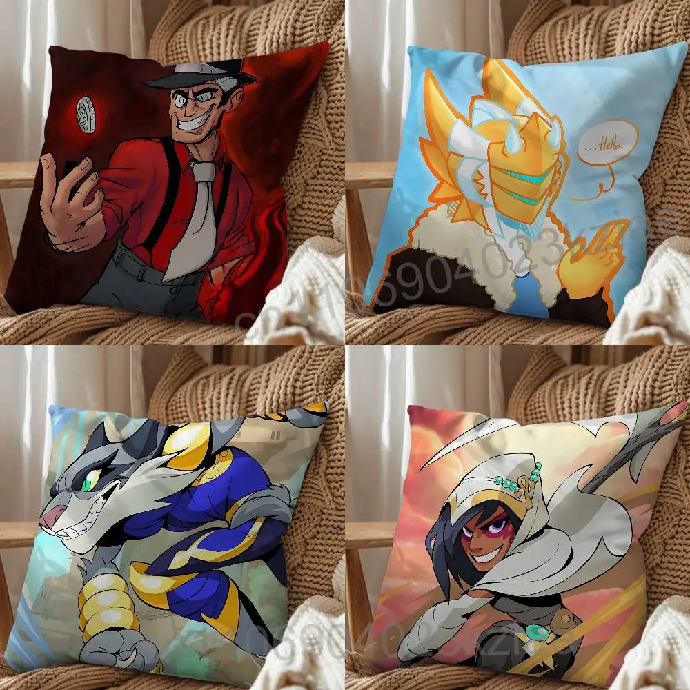 

game Teros Imugi Mordex Brawlhalla Pillow Case Anti-dustmite Pillowcase Invisible zipper silky short plush Sofa cushion cover