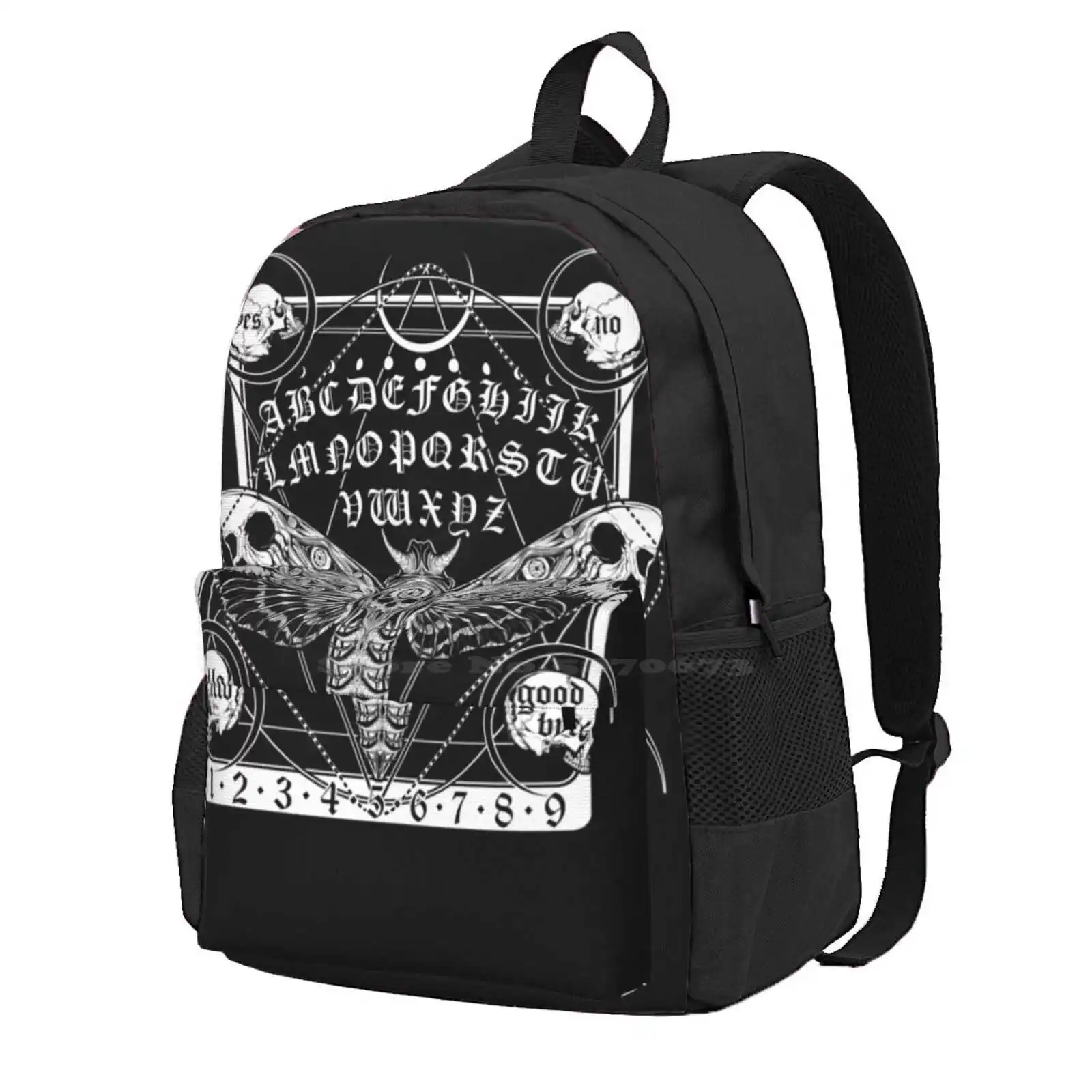 Death Moth Spirit Board Hot Sale Schoolbag Backpack Fashion Bags Spirit Board Death Moth Creepy Butterfly Goth Moth Gothic