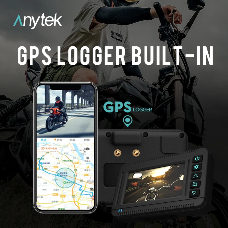 Motorcycle Dash Cam  Dual Lens Front and Back Video Recorder Sports Action Camera