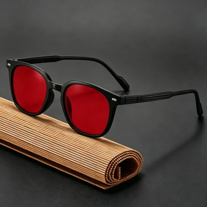 Gafas de Visión Nocturna con Lentes Amarillas Redondas para Hombre y Mujer, Ultraligeras, con Bloqueo de Luz Azul, Protección Ocular, Gafas de Sol para Conducir