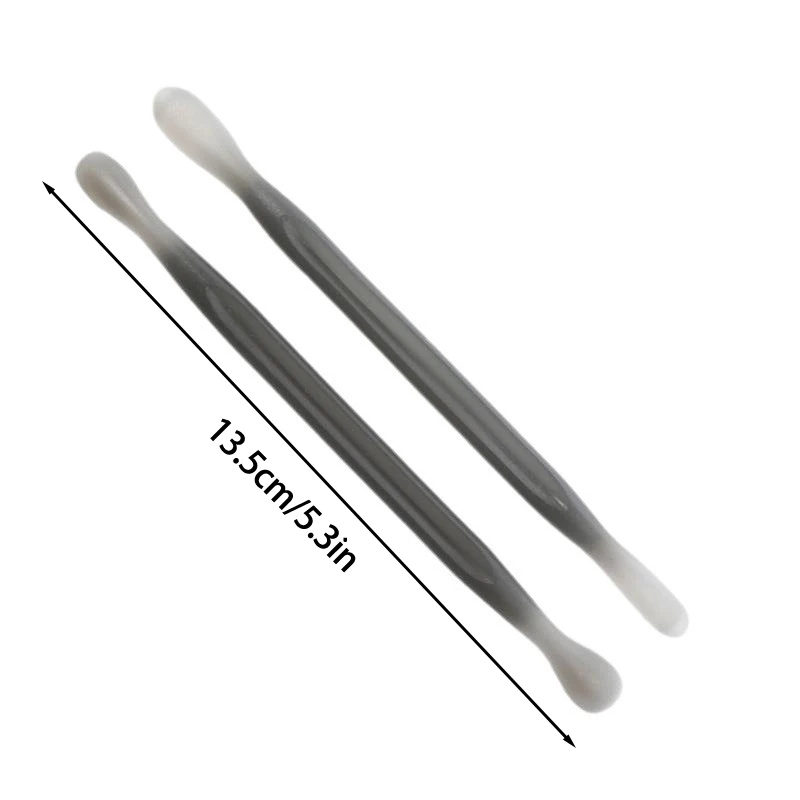 2pcs Nail Cuticle Pusher Plastic Double End Reusable Manicure Cuticle Dead Skin Remove Pedicure Sticks Nail Art Clean Care Tool