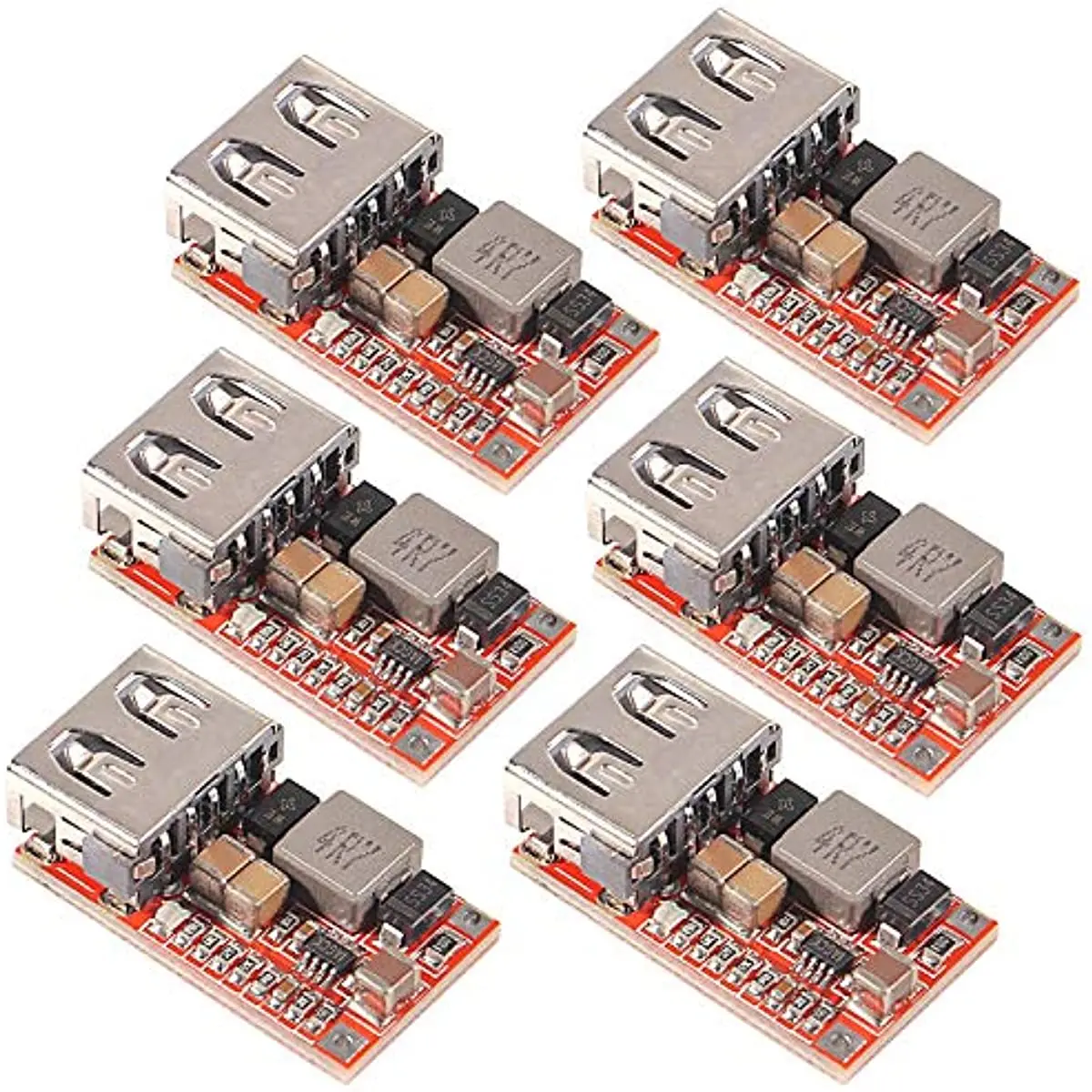 6pcs DC-DC Buck Step Down Converter Module 6-24V 12V/24V to 5V 3A Power Car USB Charger Supply Voltage Regulator Module