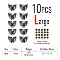 10pcs silver L