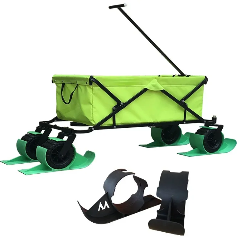 Assorted Colors Folding Wagon Snow Sled Sleigh