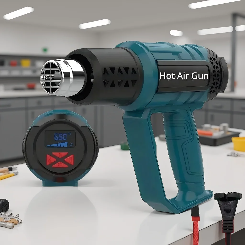 

​​2000W LCD Hot Air Gun - Digital Display Heat Tool for Paint Stripping & Car Decoration​​