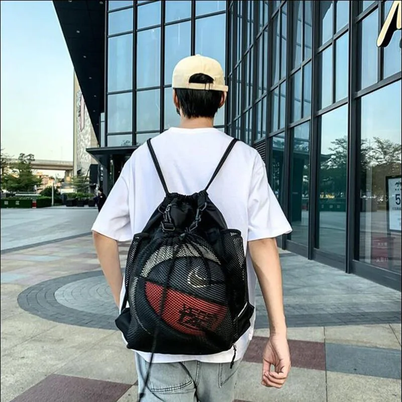 Multi-Functional Backpack, Casual Versatile Large Capacity Drawstring Closure Bags, Travel Bag, Basketball Football Hidden Bag