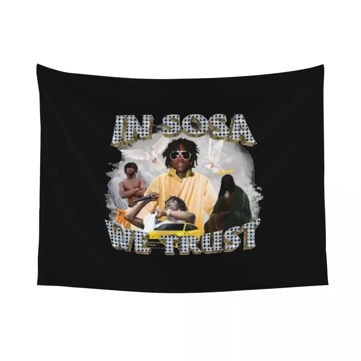 Chief Keef Rapper Tapestry Hippie Polyester Wall Hanging Rap Music Wall Decor Yoga Mat Witchcraft Wall Tapestry