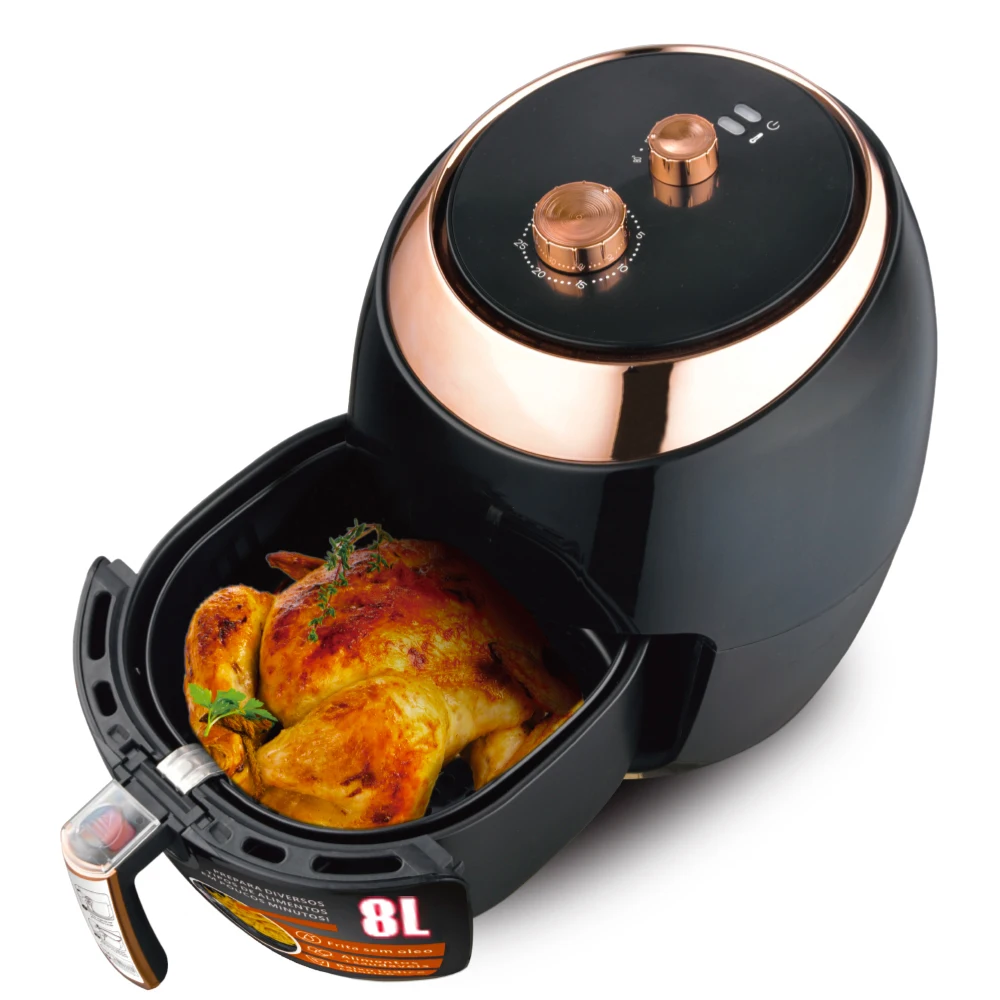 Large capacity 8L electric fryer available stock commercial powerful 1800 watt air fryer professional fryer