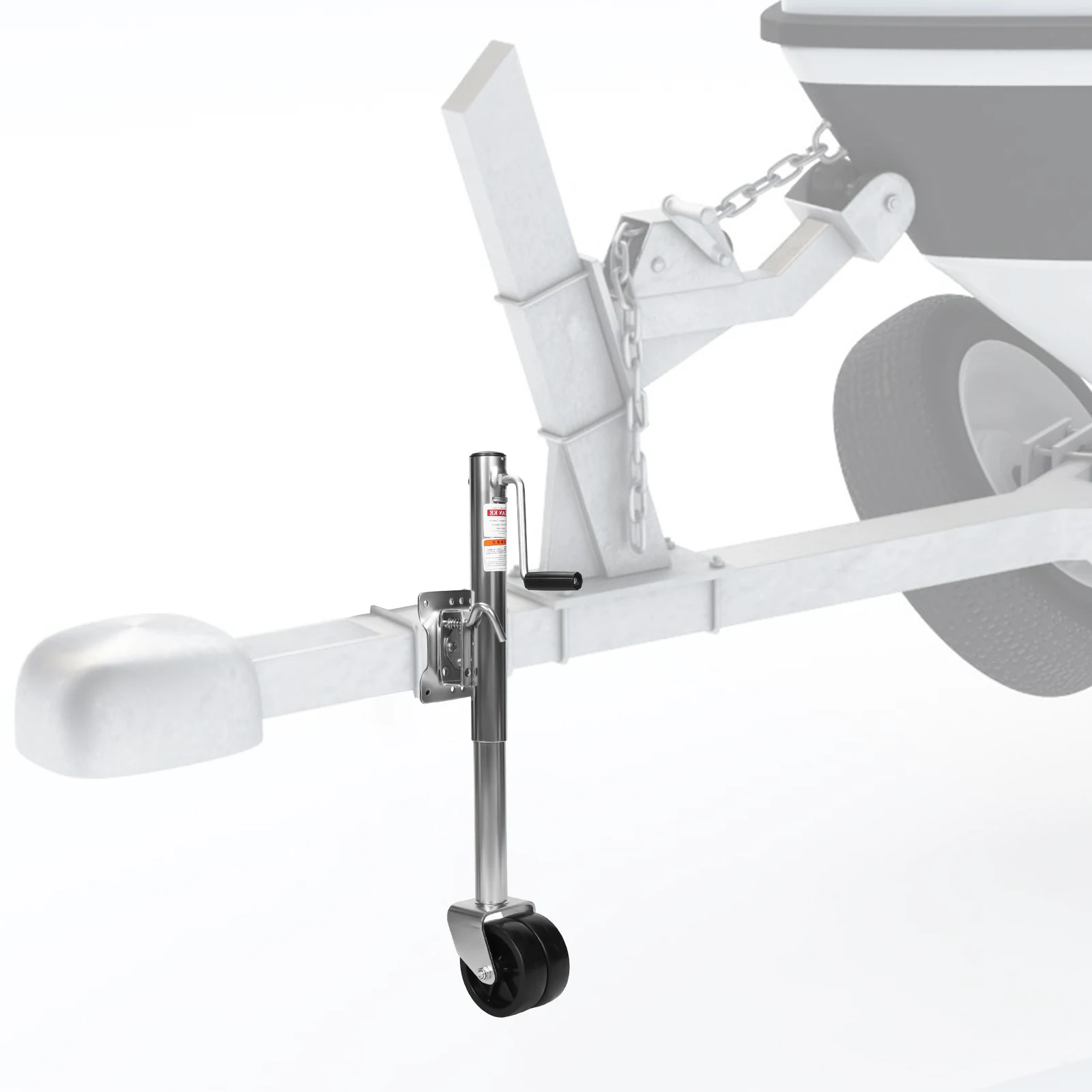 

Домкрат для прицепа на 2000 фунтов с двойным колесом, 10-дюймовый, с болтовым креплением, для прицепов и автодомов