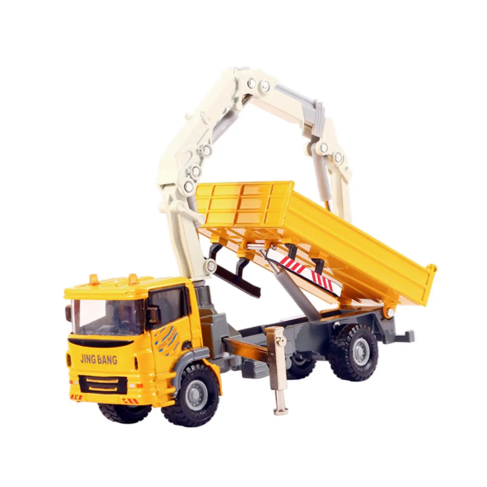 1: 60 Scale Crane Truck Toy Realistic Flexible Joints for Kids Boys Girls Birthday Gift Miniature Simulation Diecast Crane Model