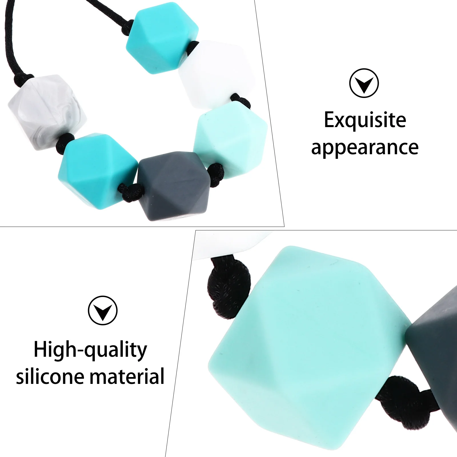 الوليد التسنين قلادة مظهر لطيف جذب انتباه الطفل الأسنان المخلص الطفل التسنين قلادة سيليكون المولي عضاضة