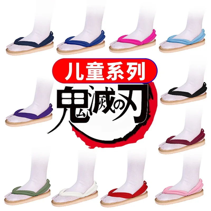 

Anime Demon Slayer Kimetsu No Yaiba Cosplay Accessories Kamado Nezuko Cosplay Clogs Kimono Flip-flops Geta Slippers Shoes