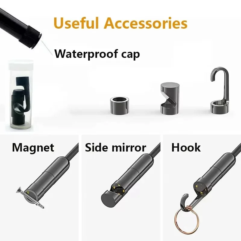 كاميرا منظار USB احترافية مع خط تركيز بعيد قابل للاختيار وخط تركيز قريب - مثالية لفحص تكييف الهواء