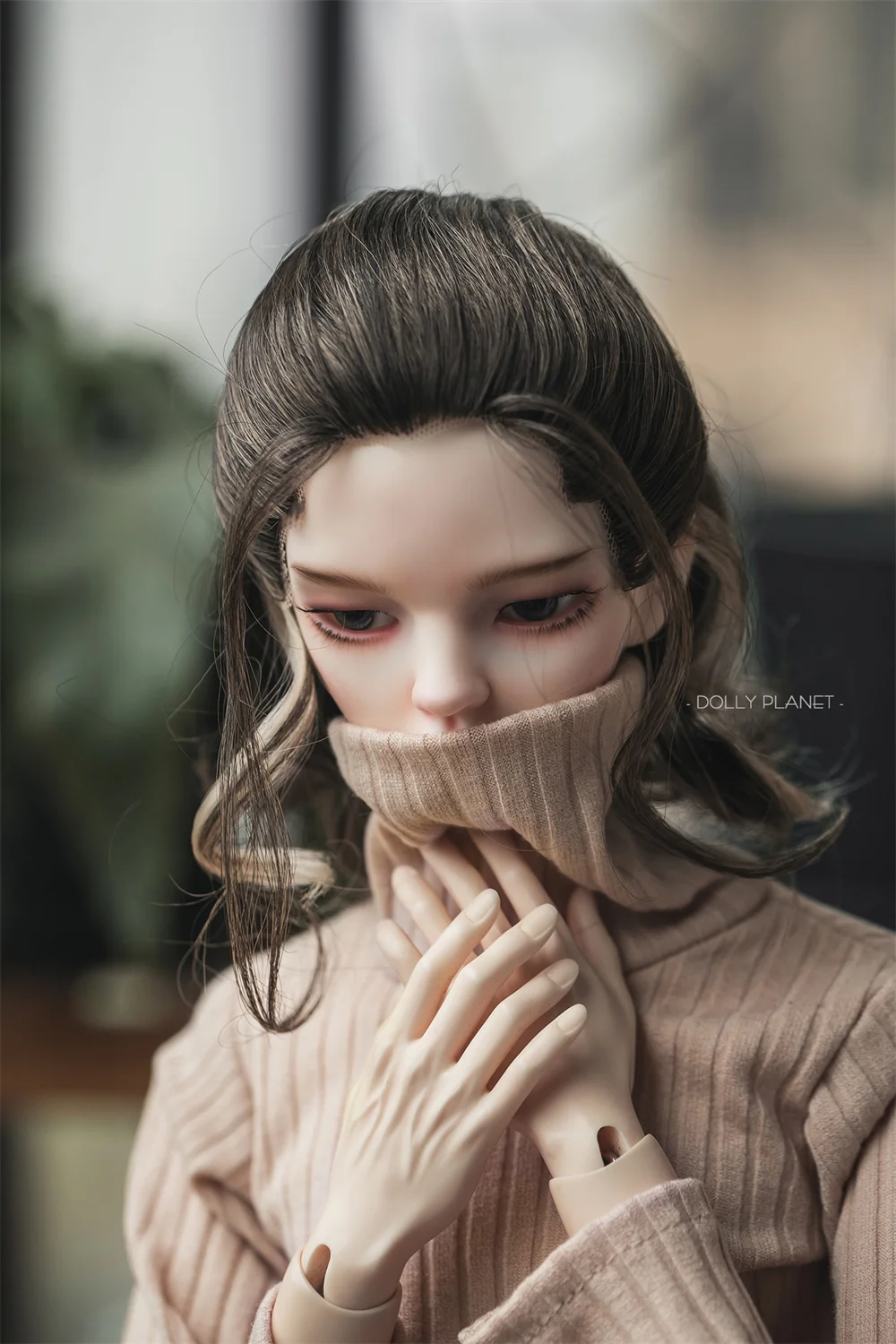 BJD Doll wig suitable for 1/3 1/4 size super flexible hand hook hair highlights Aircraft head doll accessories