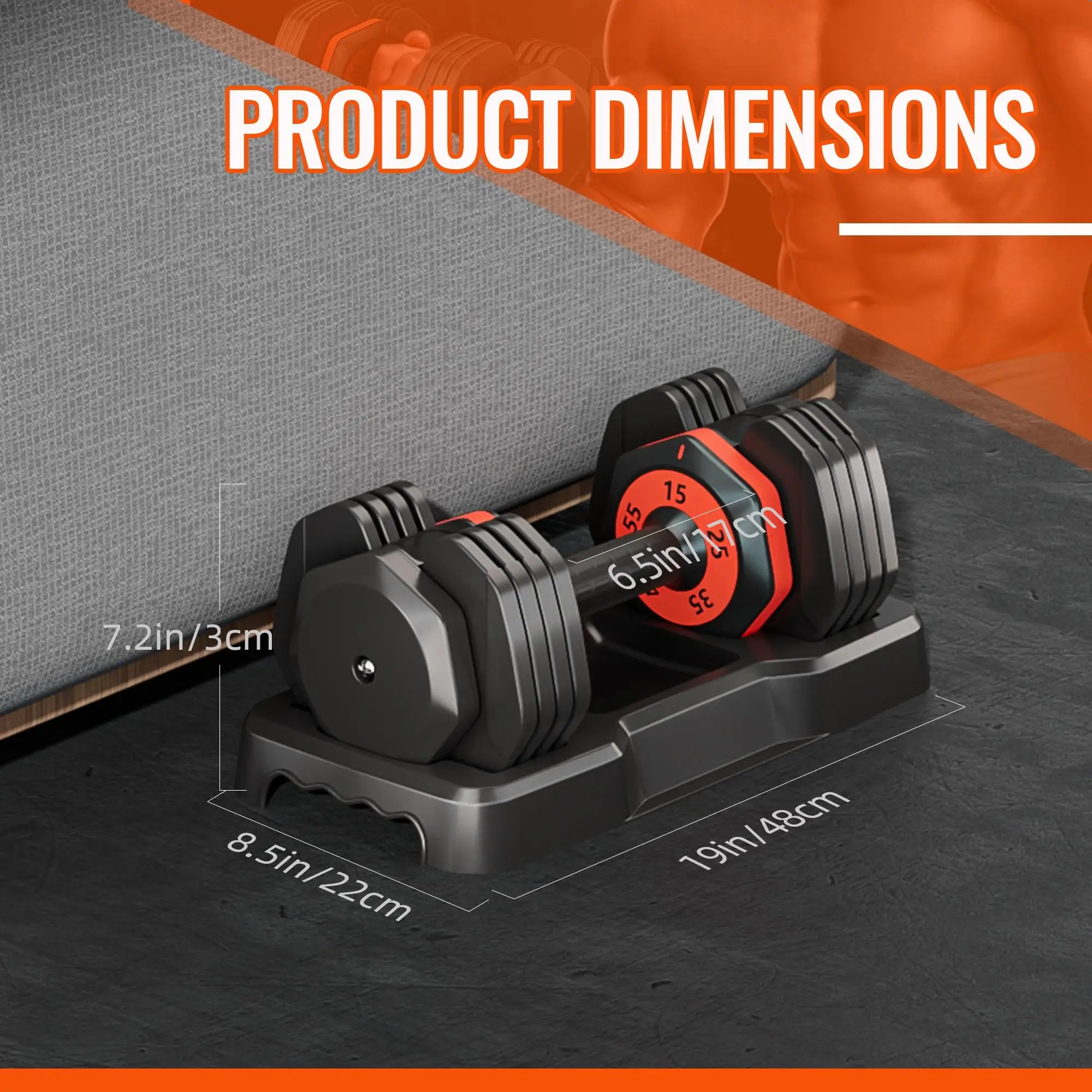 دمبل واحد قابل للتعديل 55 رطل 1 ثانية الوزن التبديل المهنية الصف الحديد الحرة الأوزان للرجال النساء كمال الاجسام التدريب