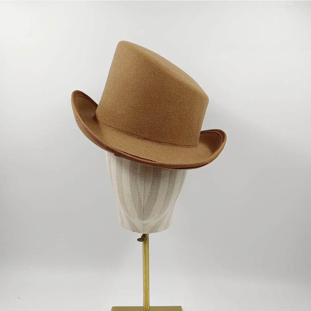 Sombrero Derby de alta calidad para hombre y mujer, sombrero de copa cónico colorido, sombrero mágico de fieltro, sombrero de presidente, nuevo