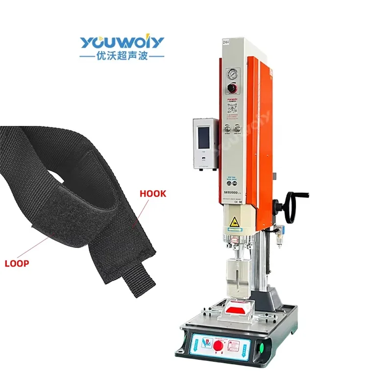 Digital LCD Ultrasonic Plastic Welding Machine 15Khz 2600W Ultrasonic Welder for Hook and Loop Fastener Tape Welding