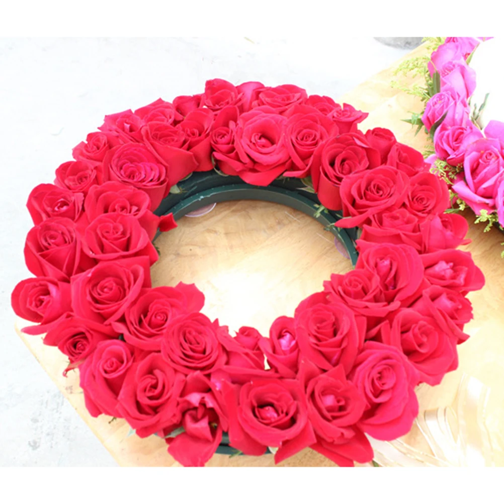 

Plastic Ring Holder Garland Base Car Decoration Tool Wedding Wreath Ring Holder Event Easy Install Suction Cup Green