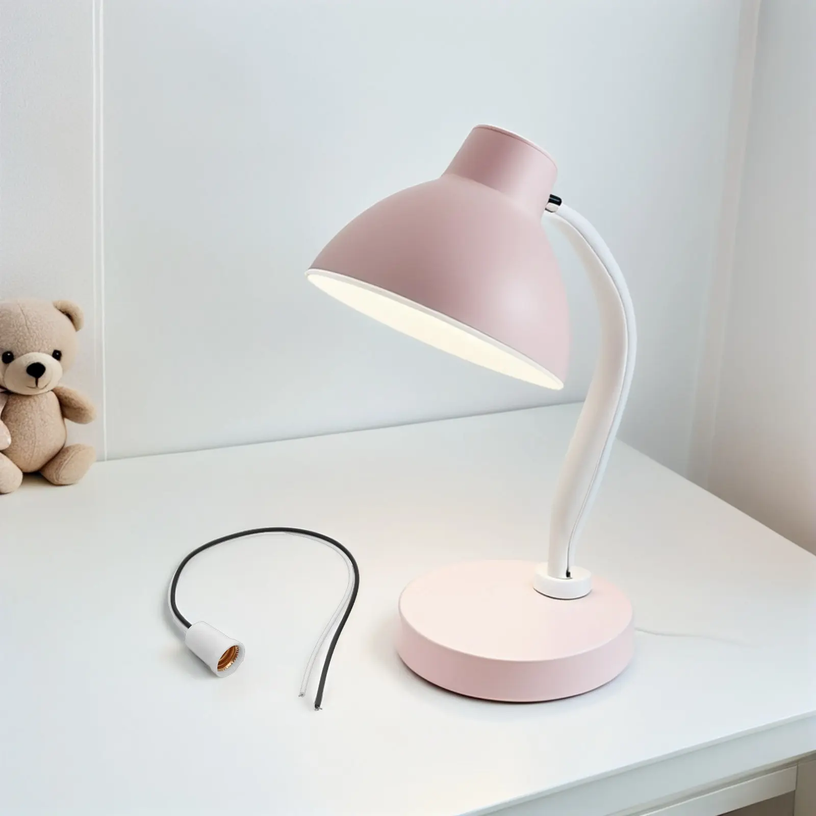 

10 шт. патронов E12 с предустановленными проводами, стильный белый держатель для люстры в спальню, гостиную, столовую