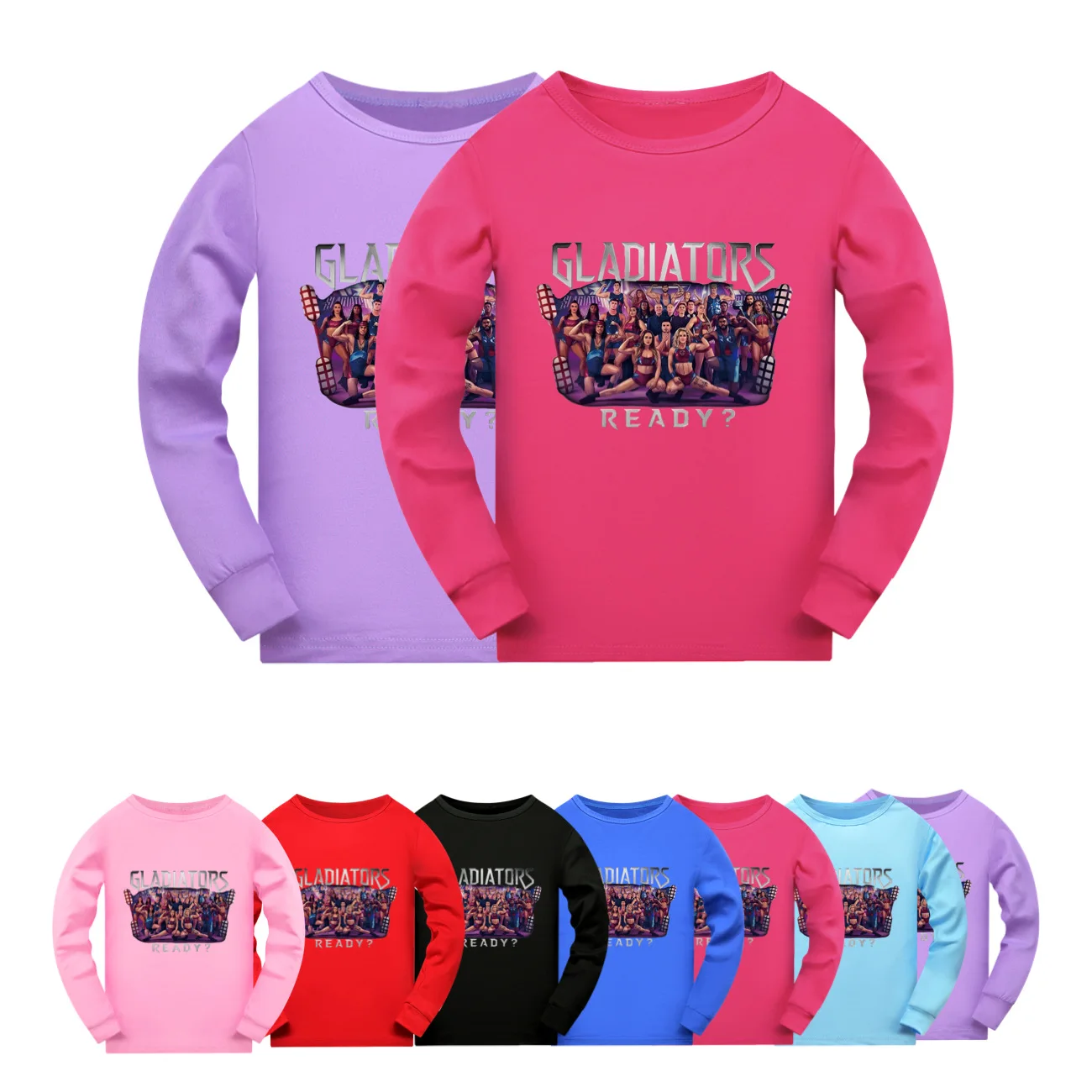 Gladiator Are You Ready Kids Long Sleeve T-shirt Fashion Casual Tees for Baby Girls Boys Birthday Gift Baby Clothing
