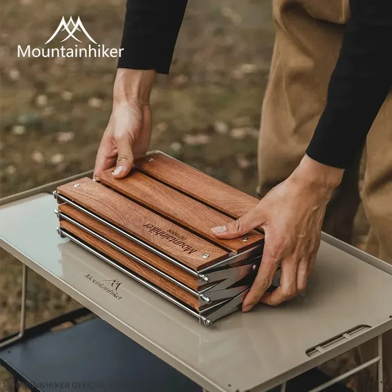 MOUNTAINHIKER Three-tier Rack Upgrade Outdoor Camping Rack Portable Folding Table Furnitures Foldable Picnic Camping Barbecue view 3