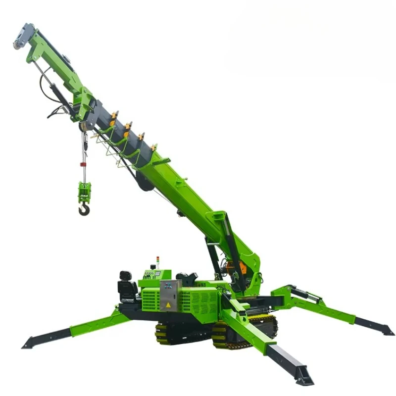 Providing Low Noise Operation 3/5/6/8/12Ton Mini Crawler Spider Crane with Electric Drive for Night Shift Work